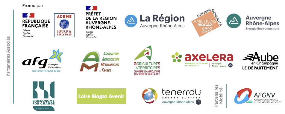 Partenaires Associés de la 10e Convention d'Affaires du Biogaz et de la Méthanisation à Saint-Etienne les 29-30 nov. 2022